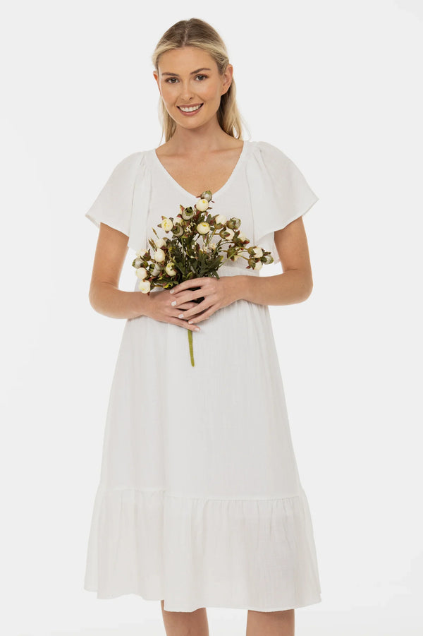 Rochie de mireasă pentru gravide încrețituri