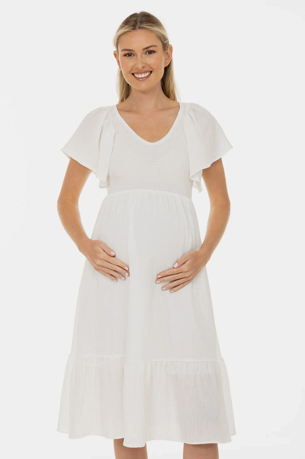 Rochie de mireasă pentru gravide încrețituri