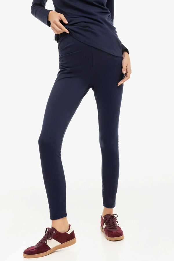 Colanți din bumbac pentru gravide – albastru închis