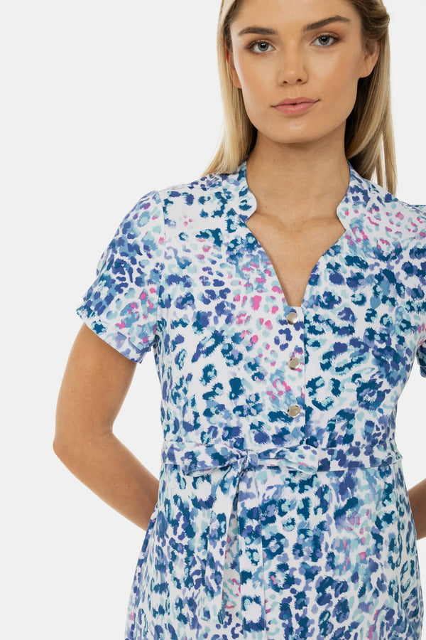 Rochie elastică pentru gravide și alăptare, cu imprimeu