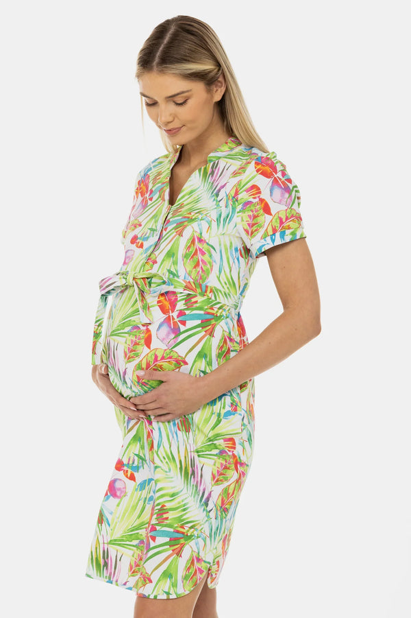 Rochie elastică pentru gravide și alăptare – imprimeu floral