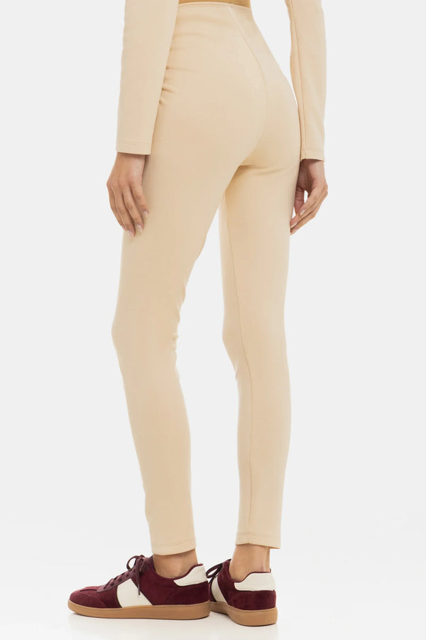 Colanți din bumbac pentru gravide – bej