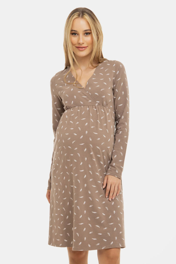 Cămașă de noapte pentru gravide și alăptare – Pene