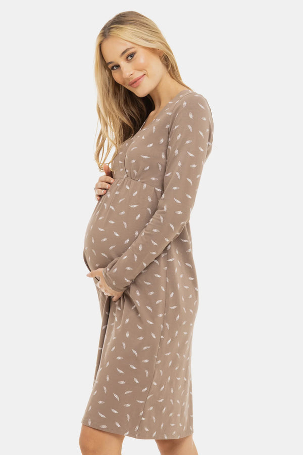 Cămașă de noapte pentru gravide și alăptare – Pene