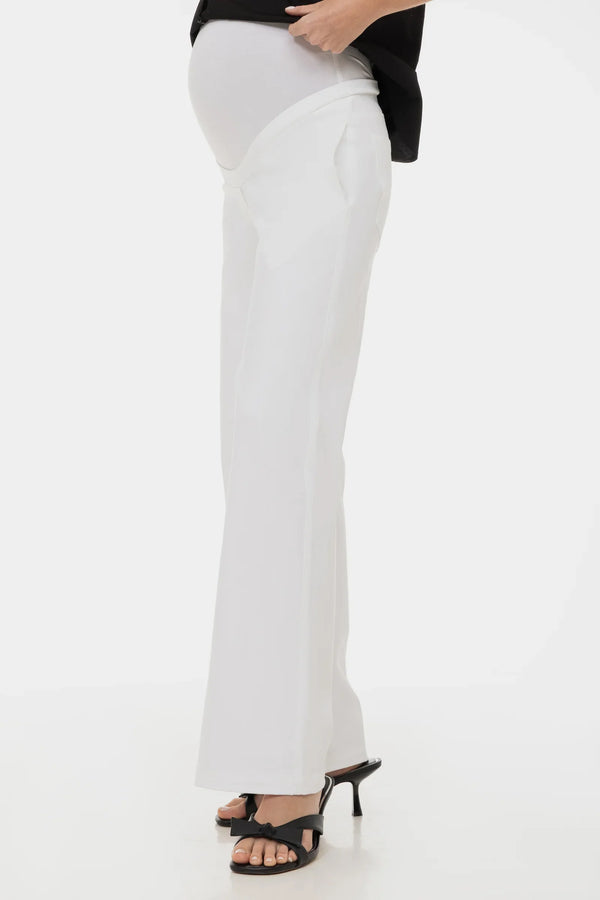 Blugi albi evazați pentru gravide