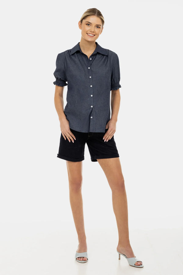 Pantaloni scurți din denim pentru gravide