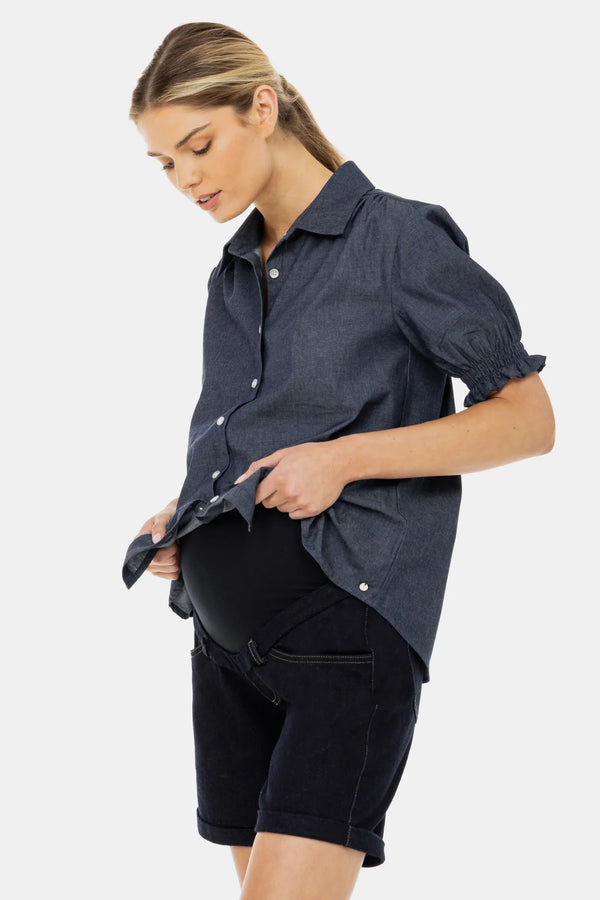 Pantaloni scurți din denim pentru gravide