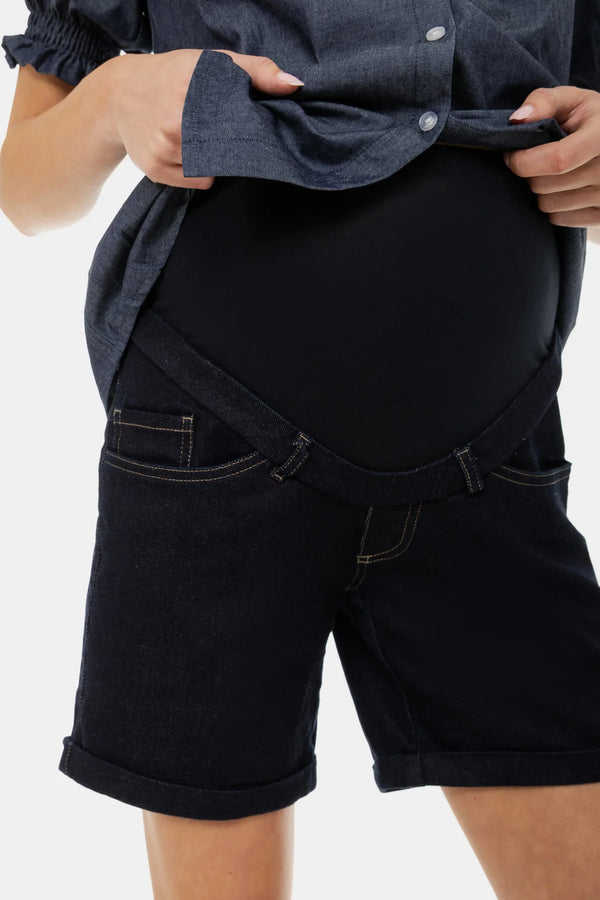 Pantaloni scurți din denim pentru gravide