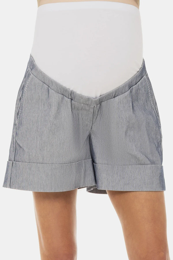 Pantaloni scurți pentru gravide cu dungi