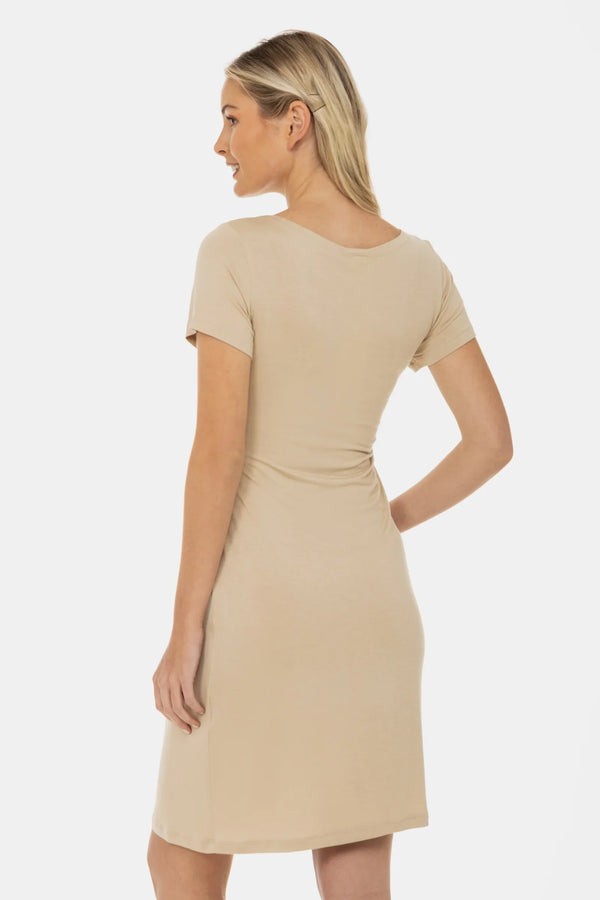 Cămașă de noapte pentru gravide și alăptare - bej deschis