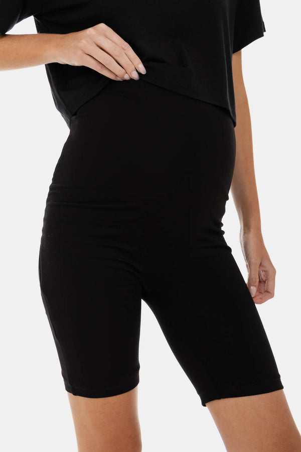 Colanți moi dubli pentru gravide - negri