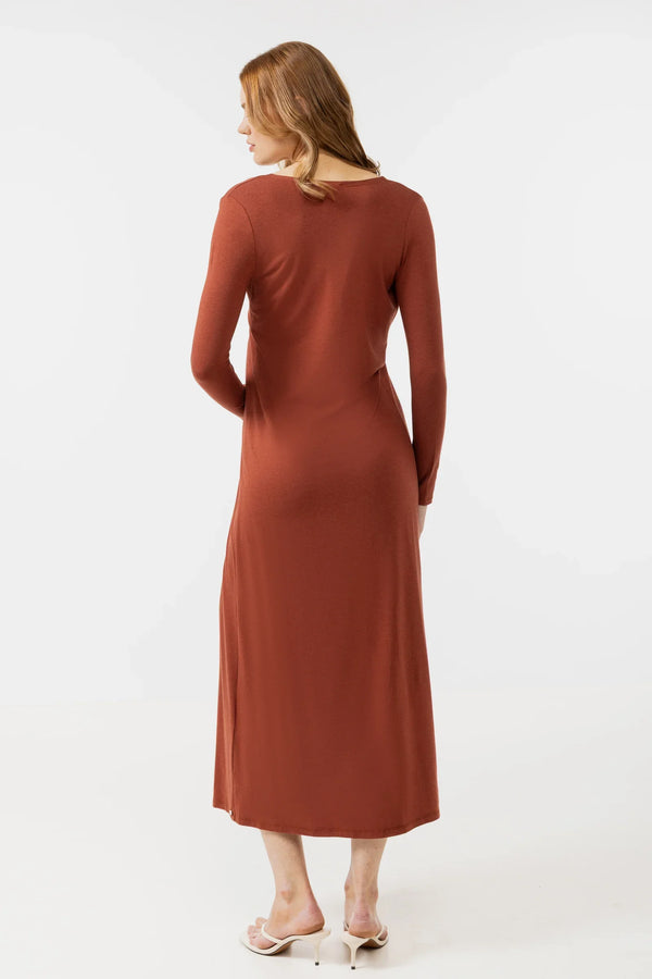 Set rochie și cardigan pentru gravide - portocaliu