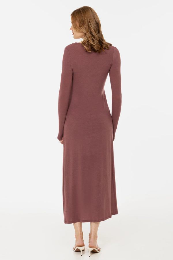 Set rochie și cardigan pentru gravide – roz prăfuit