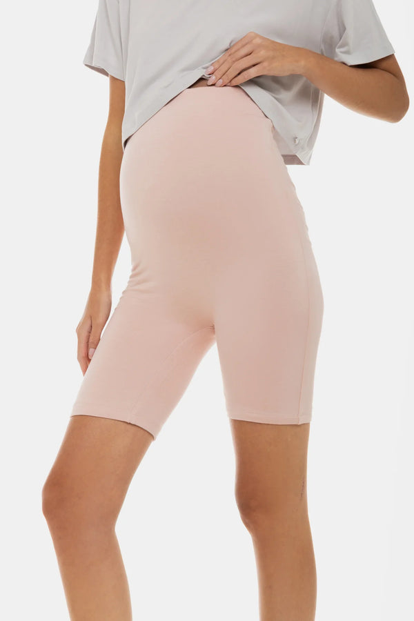 Colanți moi dubli pentru gravide - roz