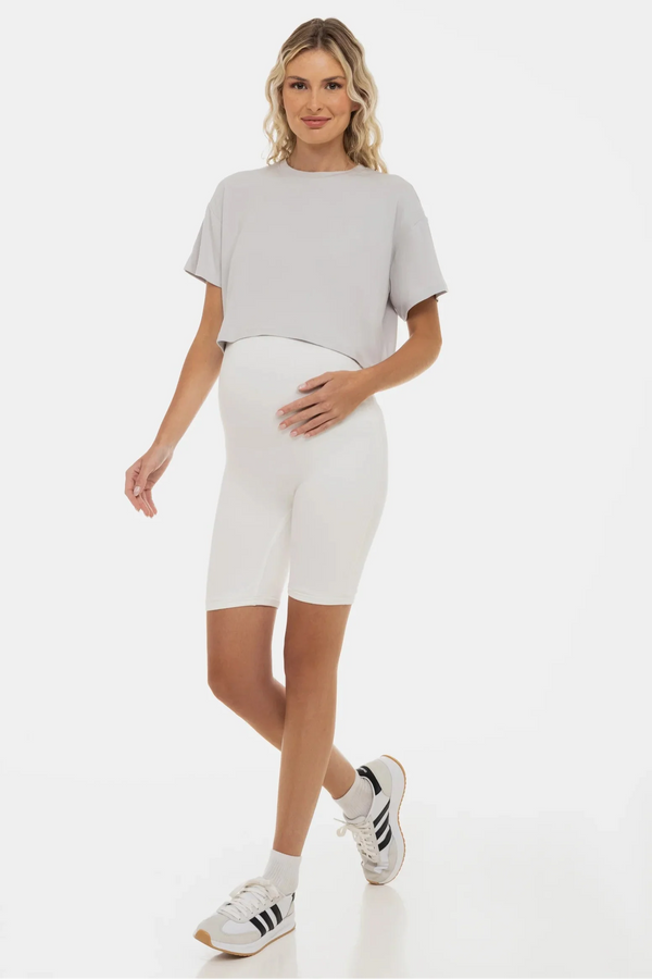 Colanți moi dubli pentru gravide – ecru