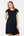 Rochie vaporoasă 2 în 1 pentru gravide și alăptare – bleumarin