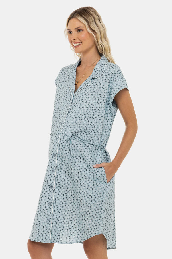 Cămașă de noapte din bumbac pentru gravide și alăptare