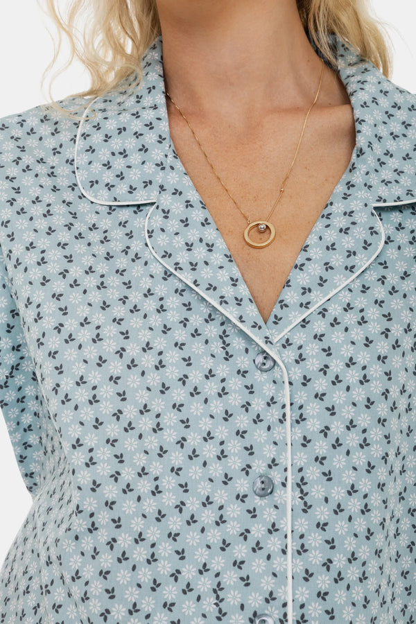 Cămașă de noapte din bumbac pentru gravide și alăptare