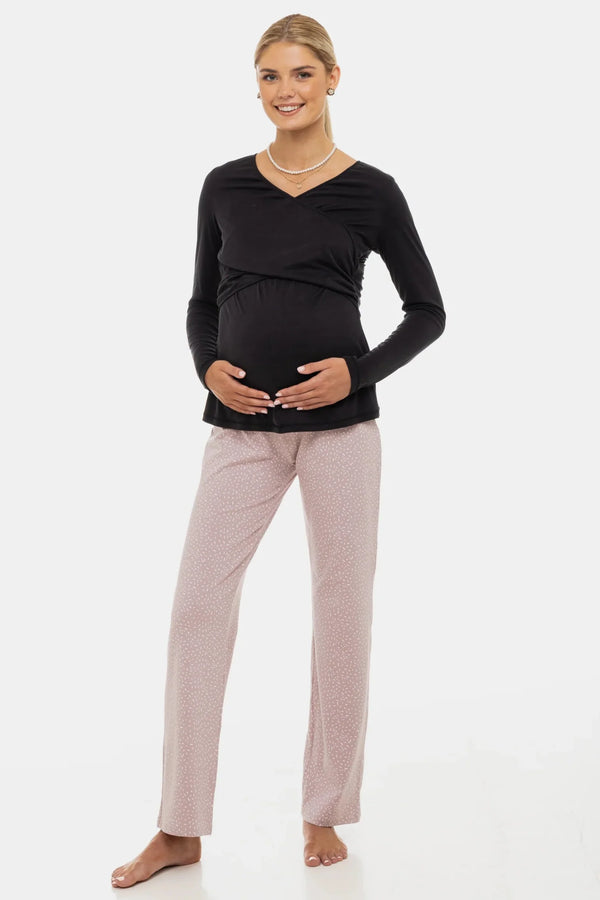 Set pijama pentru gravide și alăptare – Confetti