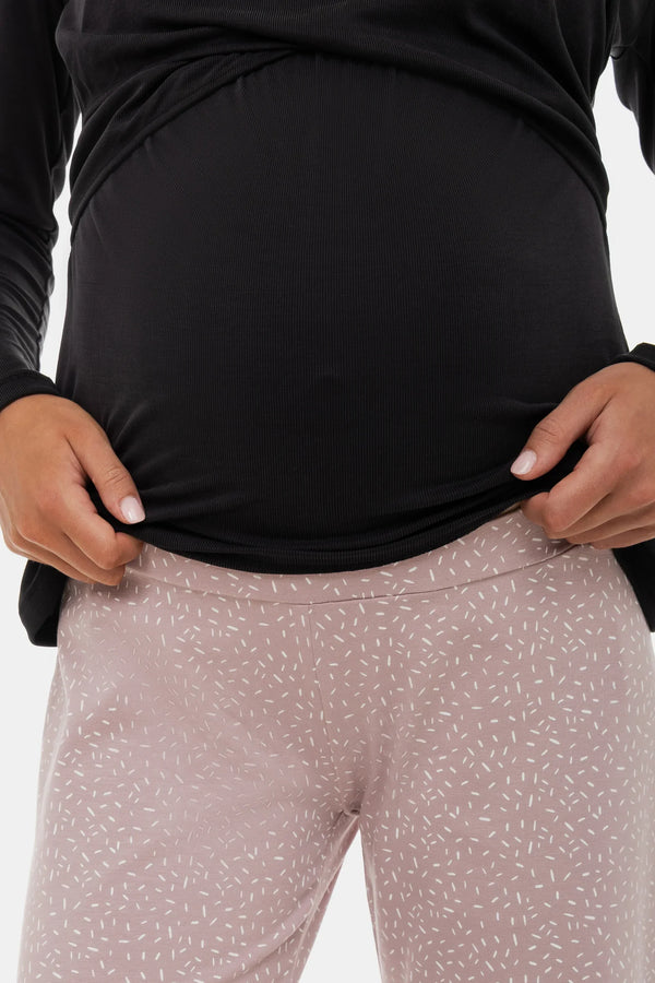 Set pijama pentru gravide și alăptare – Confetti