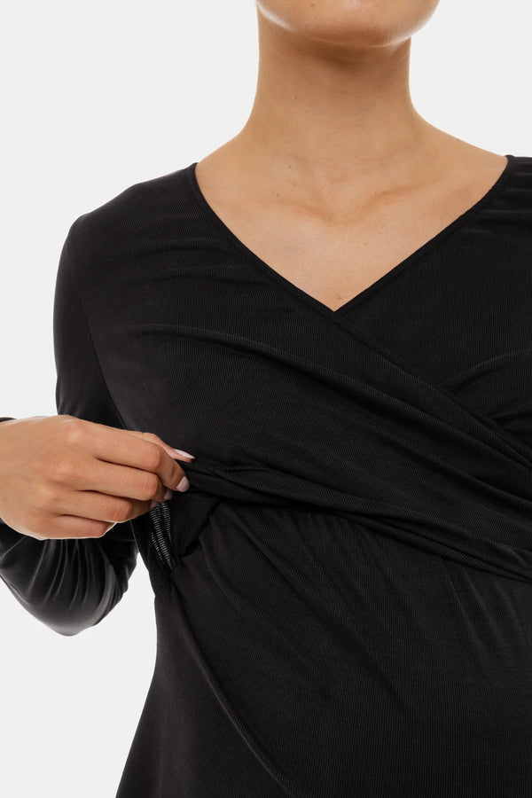 Set pijama pentru gravide și alăptare – Confetti