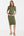 Rochie din bumbac rib pentru gravide și alăptare – verde olive