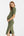 Rochie din bumbac rib pentru gravide și alăptare – verde olive