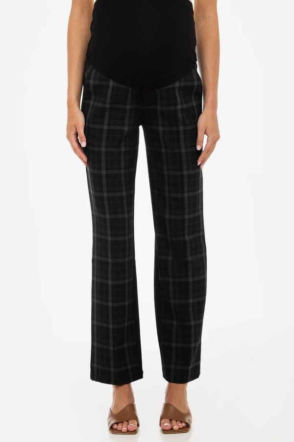 Pantaloni eleganți pentru gravide în carouri