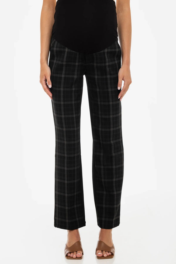 Pantaloni eleganți pentru gravide în carouri