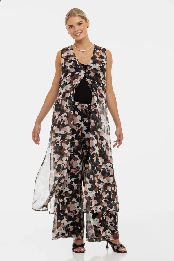Kaftan din șifon pentru gravide cu imprimeu floral