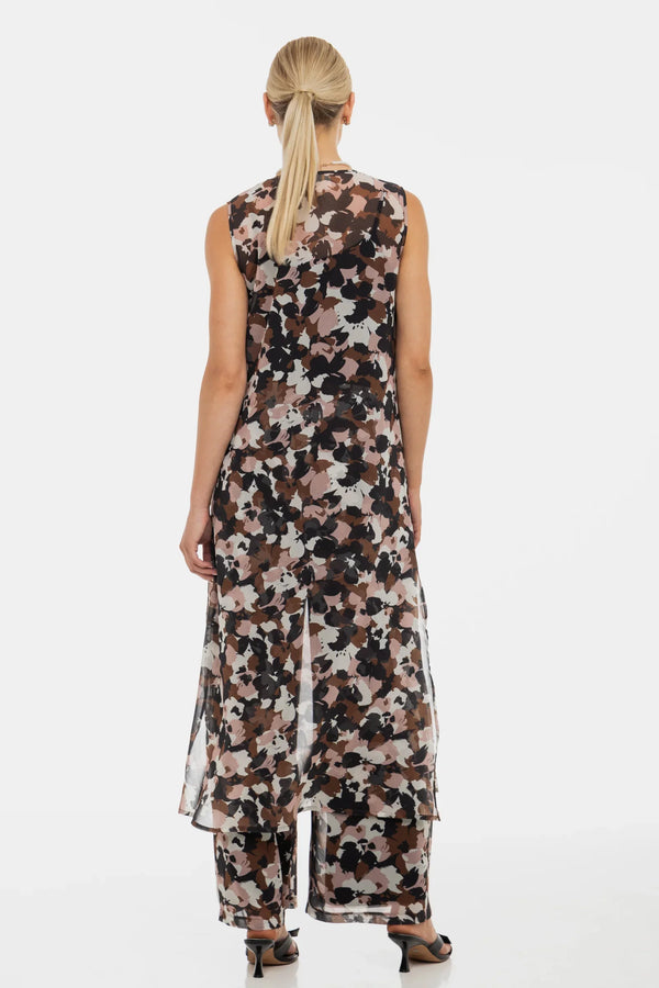 Kaftan din șifon pentru gravide cu imprimeu floral