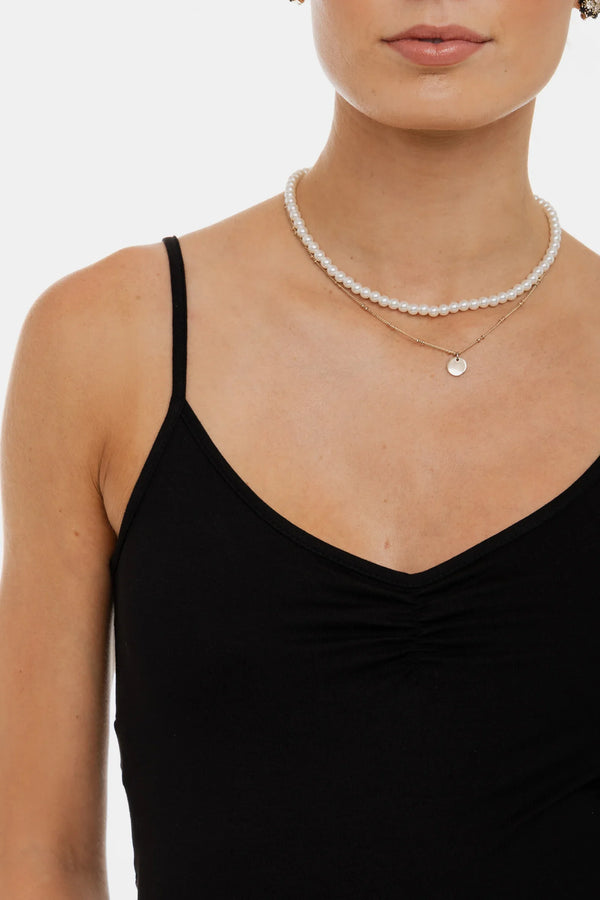 Top pentru gravide cu bretele subțiri – negru