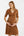 Rochie pentru gravide și alăptare, cu guler și decolteu petrecut – caramel