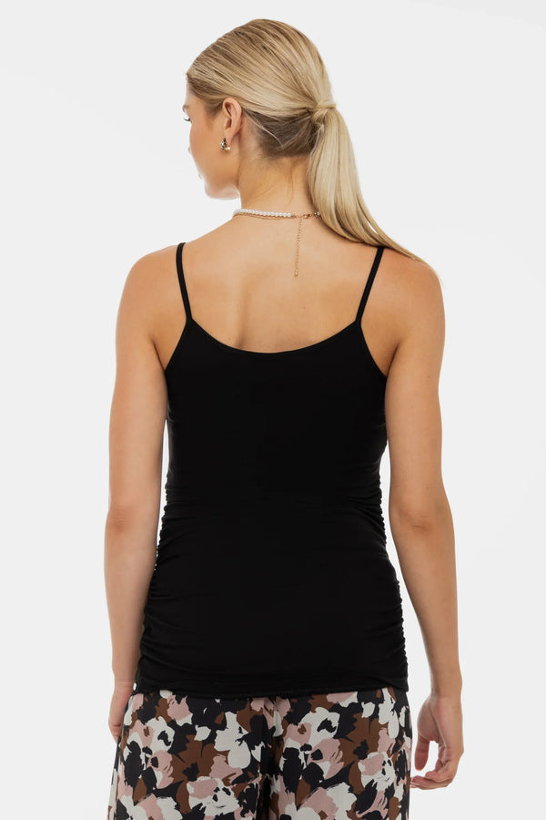 Top pentru gravide cu bretele subțiri – negru