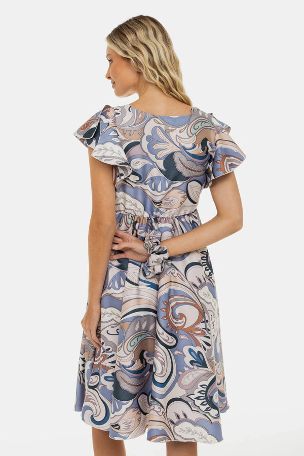 Rochie vaporoasă din satin pentru gravide și alăptare