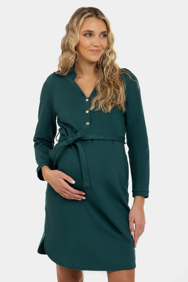 Rochie elastica pentru gravide și alăptare - turcoaz