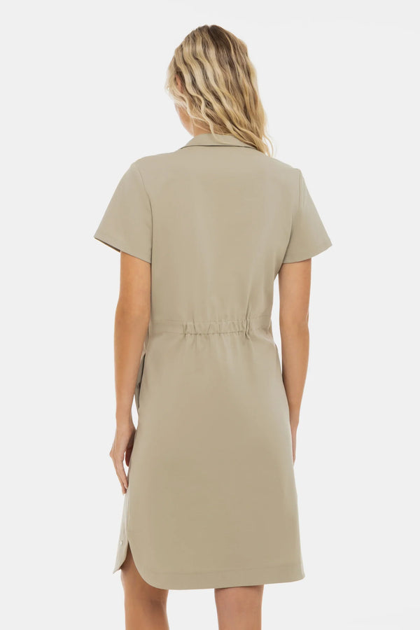 Rochie elastică pentru gravide și alăptare – bej