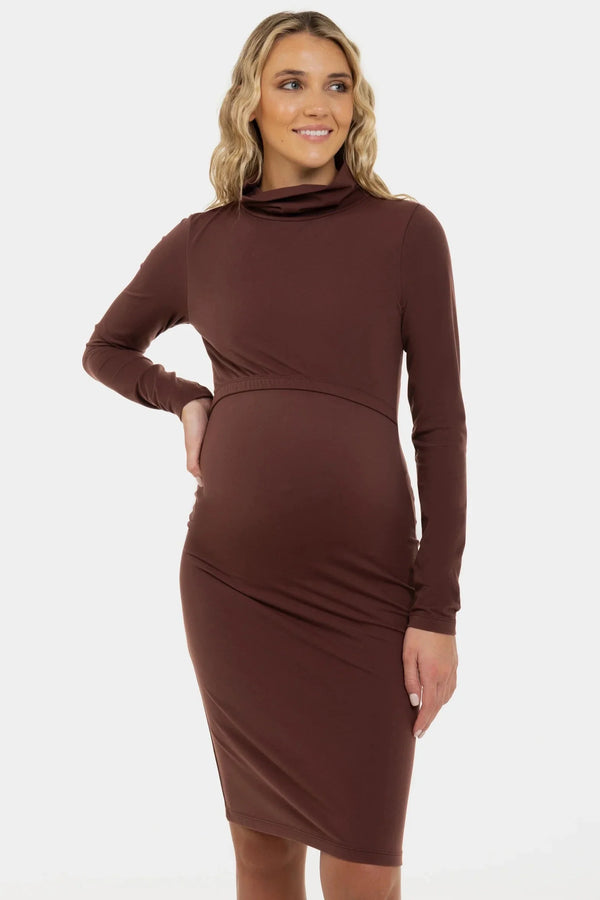 Rochie cu guler pentru gravide și alăptare