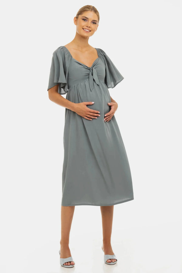 Rochie de vară pentru gravide cu spate shirring elastic
