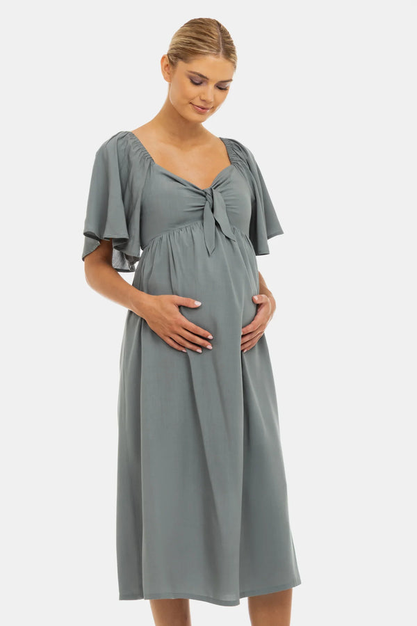 Rochie de vară pentru gravide cu spate shirring elastic
