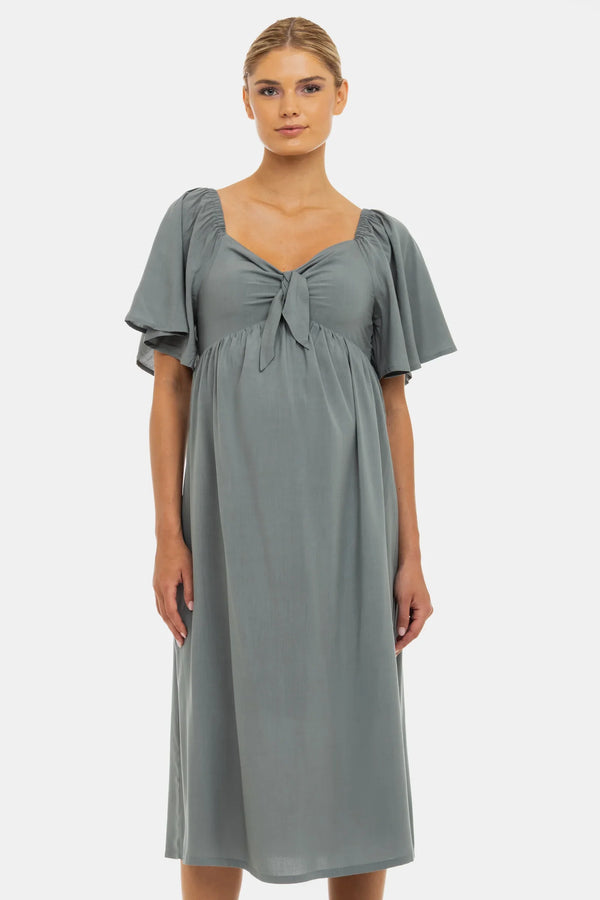 Rochie de vară pentru gravide cu spate shirring elastic