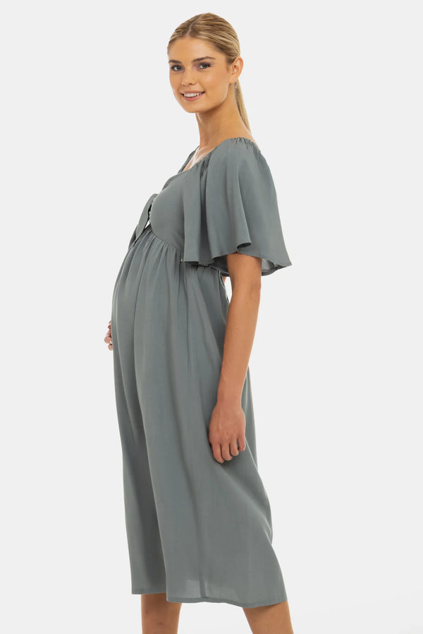 Rochie de vară pentru gravide cu spate shirring elastic