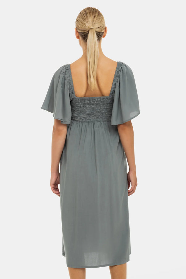 Rochie de vară pentru gravide cu spate shirring elastic