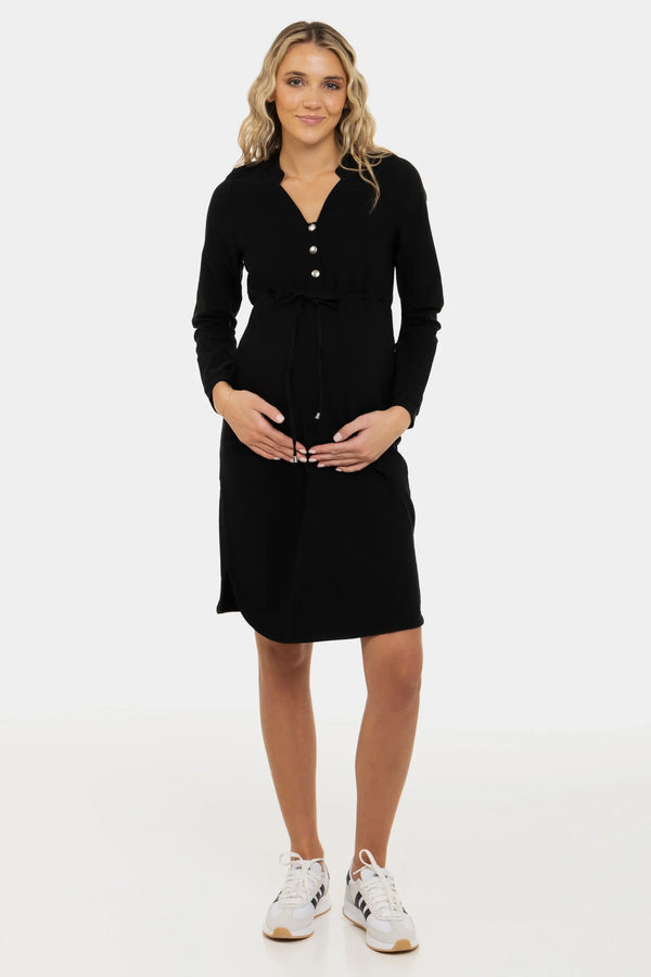 Rochie elastică neagra pentru gravide și alăptarе