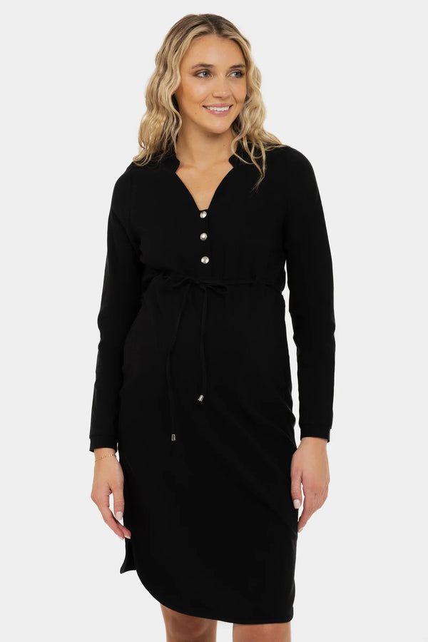 Rochie elastică neagra pentru gravide și alăptarе