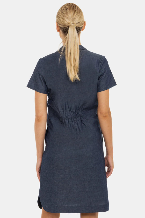 Rochie-cămașă din denim pentru gravide și alăptare