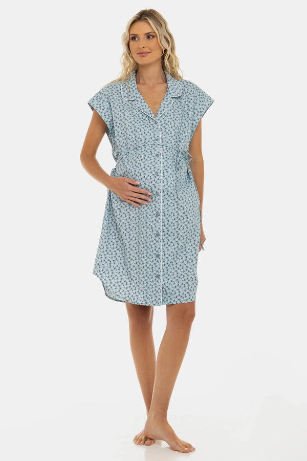 Cămașă de noapte din bumbac pentru gravide și alăptare