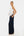 Pantaloni din satin cu pliuri pentru gravide – bleumarin
