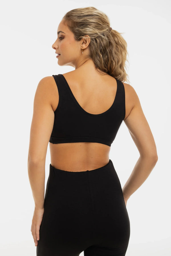 Sutien din bumbac pentru alăptare și gravide – negru