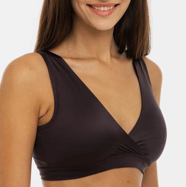 Sutien pentru alăptare și gravide - maro închis